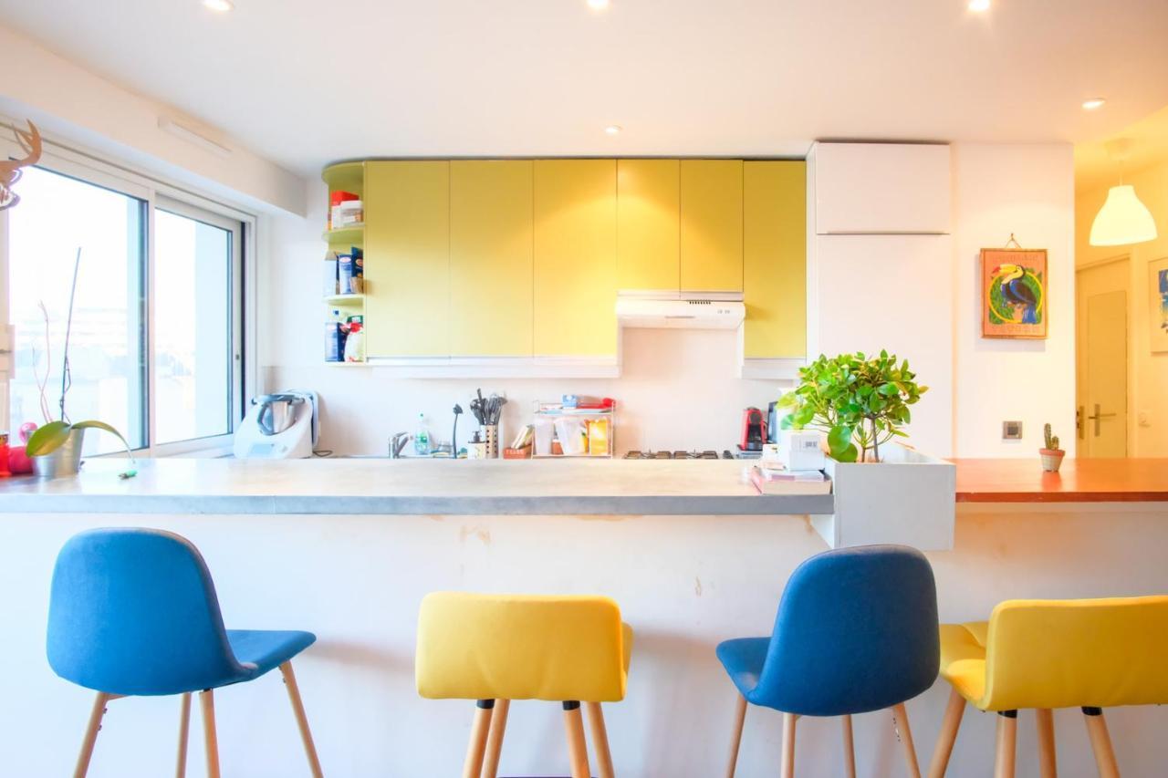 Beautiful And Bright Appt With Eiffel Tower View Apartment Paris Bagian luar foto